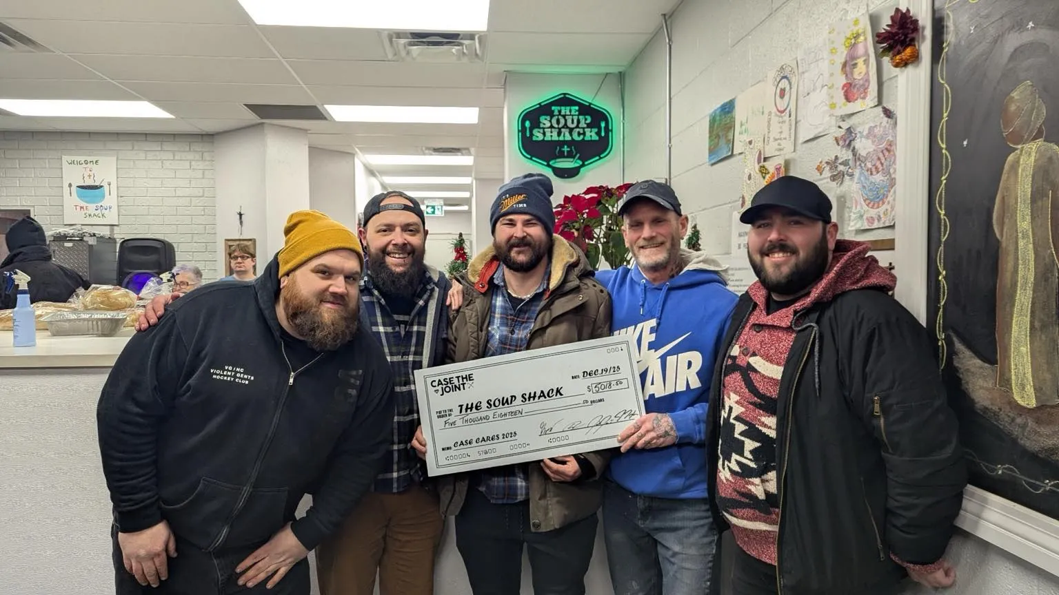 Community members enjoying a meal